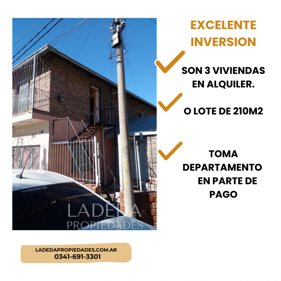 VENTA ESQUINA -3 VIVIENDAS