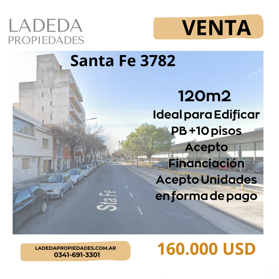 Lote para Edificar en Av. Santa Fe 3782