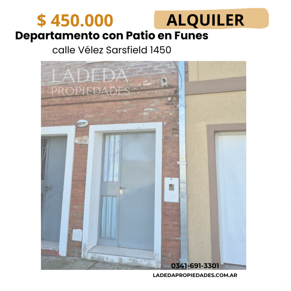 DEPARTAMENTO CON PATIO EN FUNES
