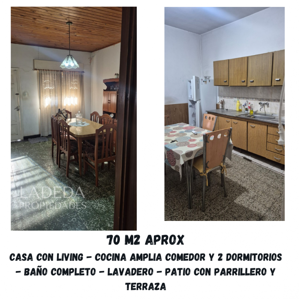 ALQUILO CASA AL FRENTE 2 DORMITORIOS- PATIO Y TERRAZA   - RIO DE JANEIRO 2478