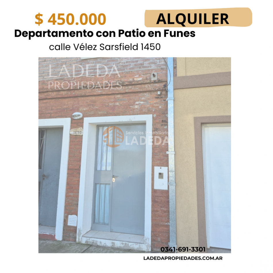 DEPARTAMENTO CON PATIO EN FUNES