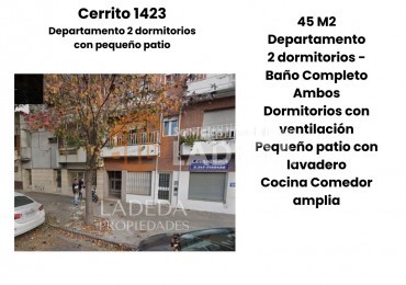 DEPARTAMENTO 2 DORMITORIOS CON PATIO CHICO